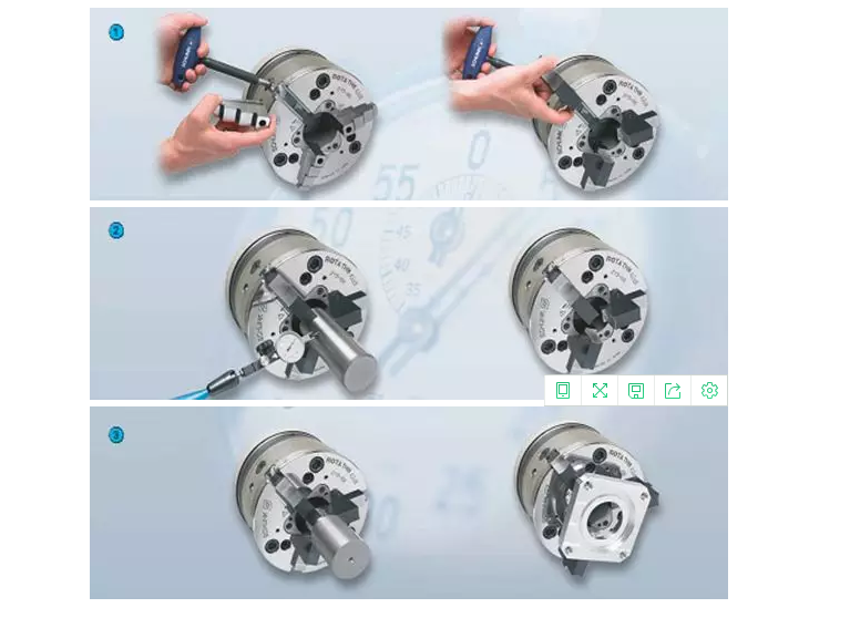 SCHUNK卡盤(pán)的基本結(jié)構(gòu)包括強(qiáng)化處理的卡盤(pán)基體，充分的油脂潤(rùn)滑，磨損極為輕微。因此保持高精度下更長(zhǎng)的使用壽命。獨(dú)具特色的外輪廓設(shè)計(jì)，使盡量少的冷卻液殘留在機(jī)床主軸或主軸軸承處。極端穩(wěn)固的盤(pán)體防止了因更高的夾持力及徑向負(fù)荷導(dǎo)致的精度失穩(wěn)狀況。大通孔，利于大尺寸棒料的通過(guò)及自動(dòng)上下料 ?；Αㄓ眯院茫cF型及Duro型匹配。  　　卡爪快換系統(tǒng)：使用獨(dú)立鎖緊的卡爪，保持高精度的同時(shí)，極大縮短輔助時(shí)間(調(diào)整、更換)。